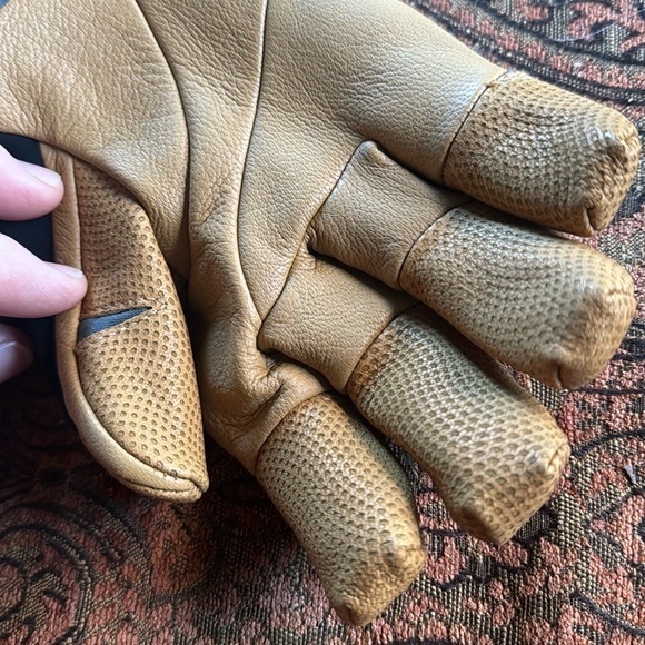 Outdoor Research Extravert Active Warm Gloves AMAZING wool blend leather mens S - Picture 3 of 6